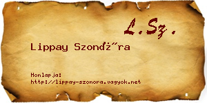 Lippay Szonóra névjegykártya